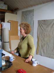 Polly Binns in her studio